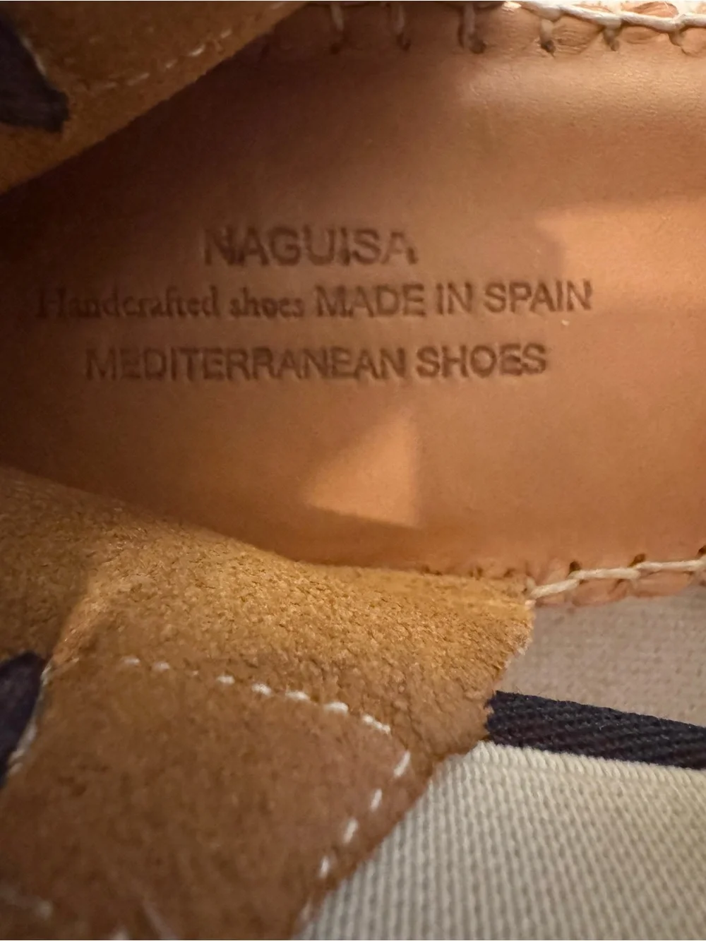 Naguisa Soc Ribbon Espadrille in Navy EU 41 US 8.5 Made in Spain